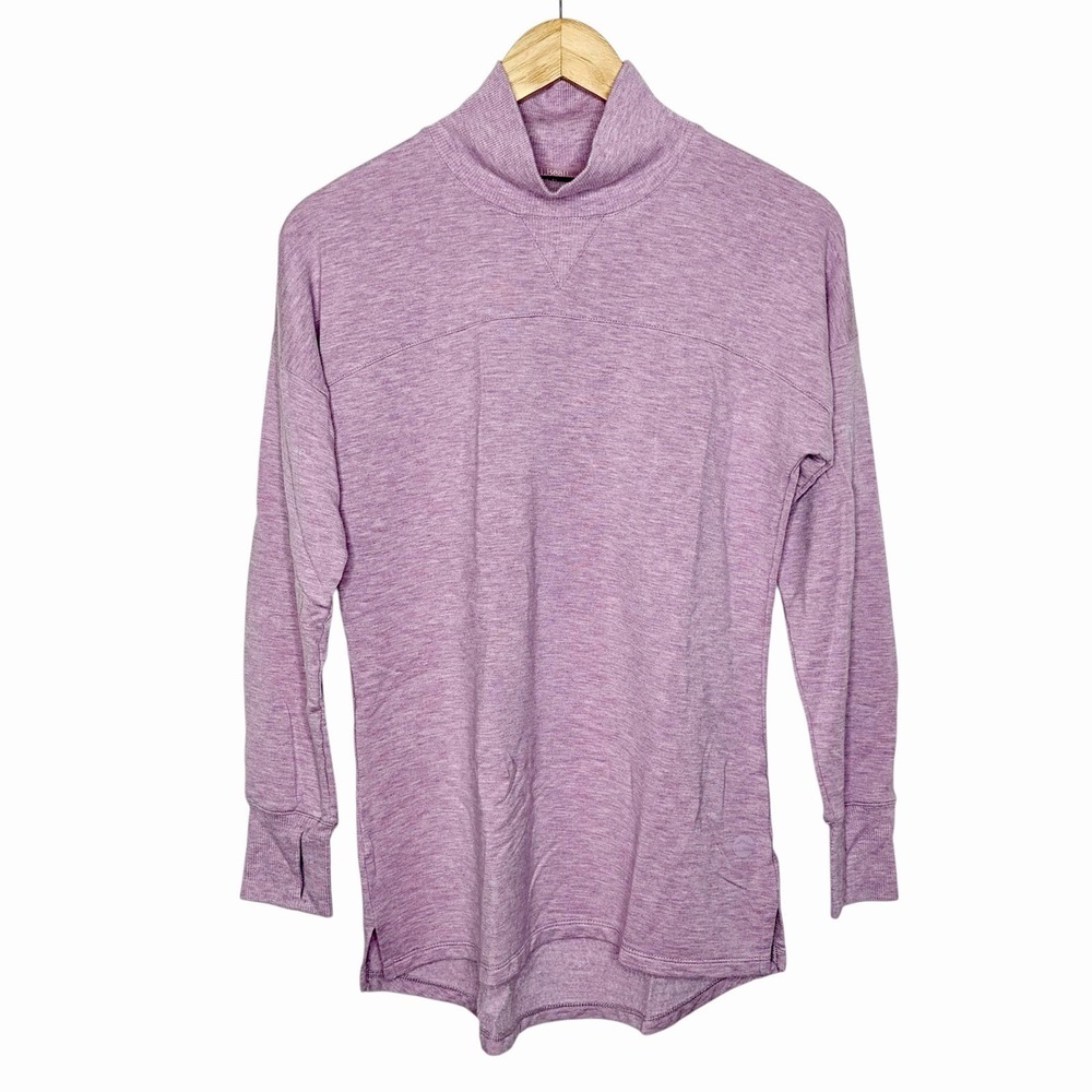 LL Bean Softflex Mock Neck Fleece Pullover Pink Womens Small Hiking Cold Weather